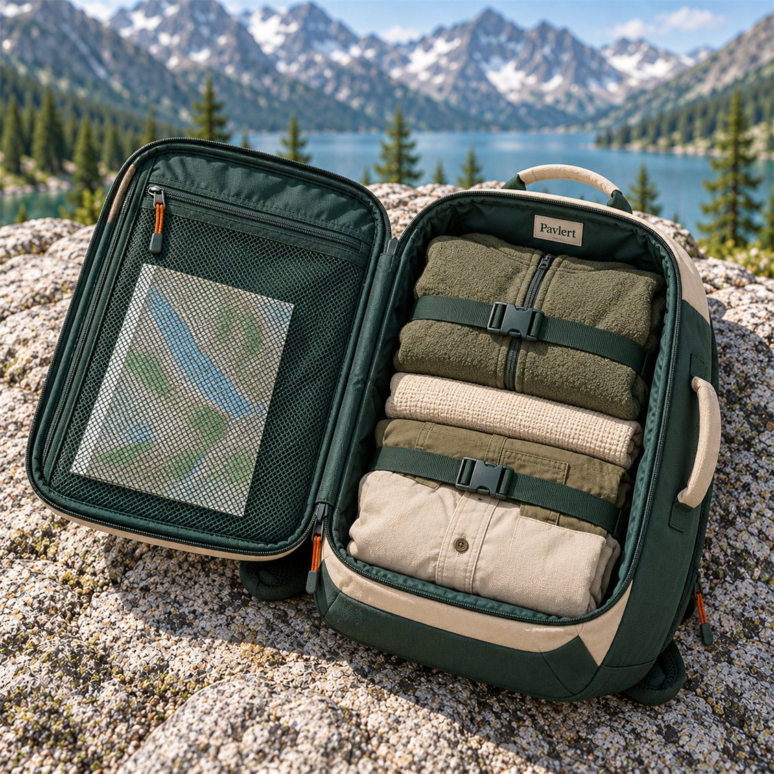 Pavlert Cloudline Travel Pack 32L fit or organization view